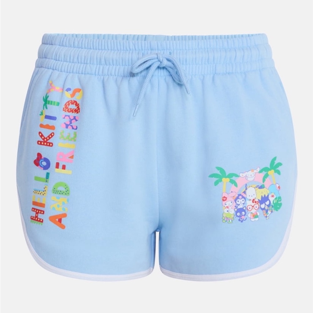 Hello Kitty Light Blue Graphic Lounge Shorts, size XXL, new
